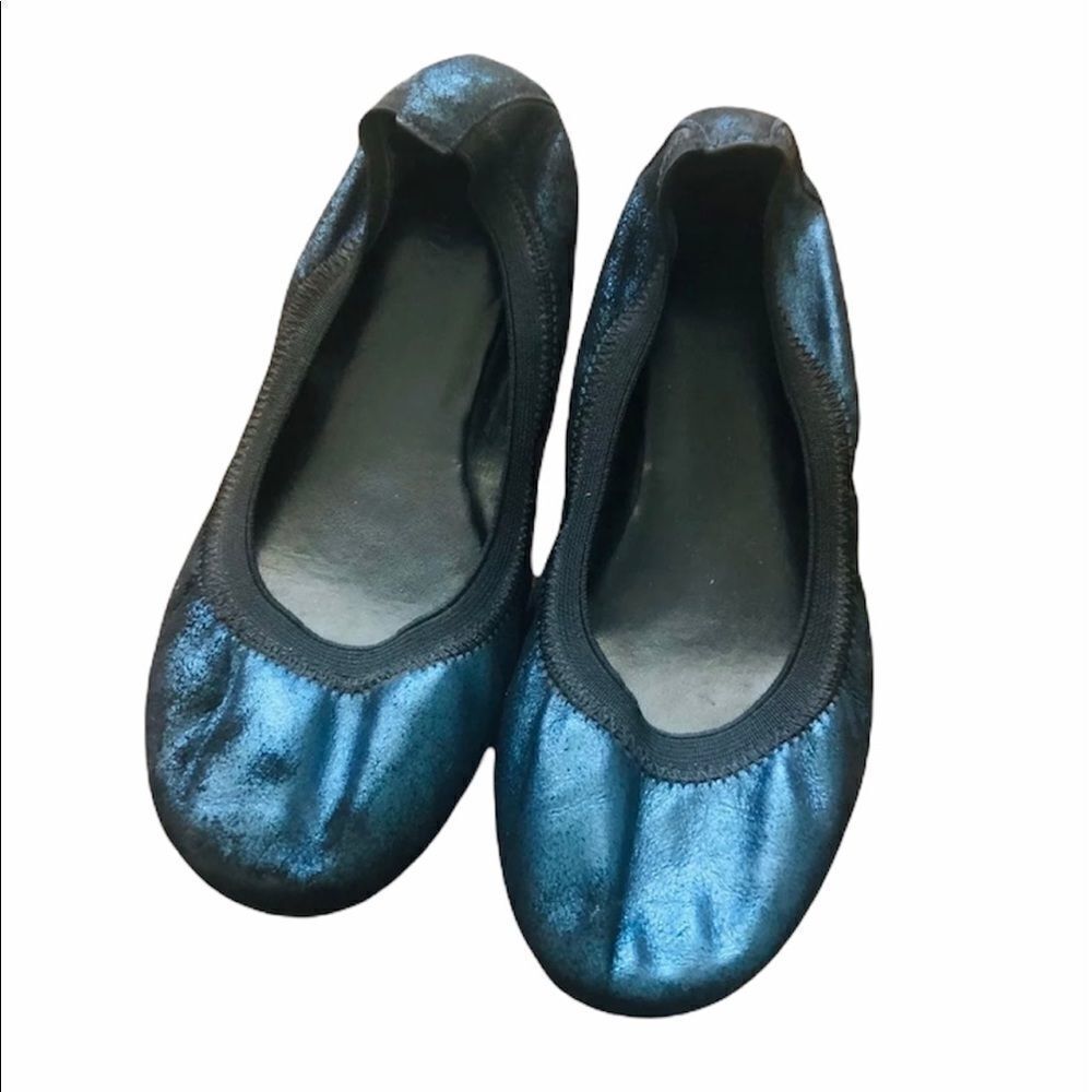 Cole Haan blue metallic shimmer ballet flats